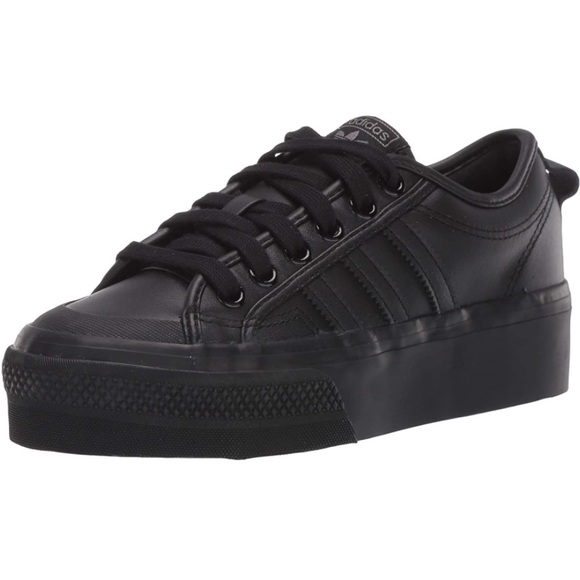 ADIDAS BLACK NIZZA PLATFORM WOMENS - Picture 2 of 6
